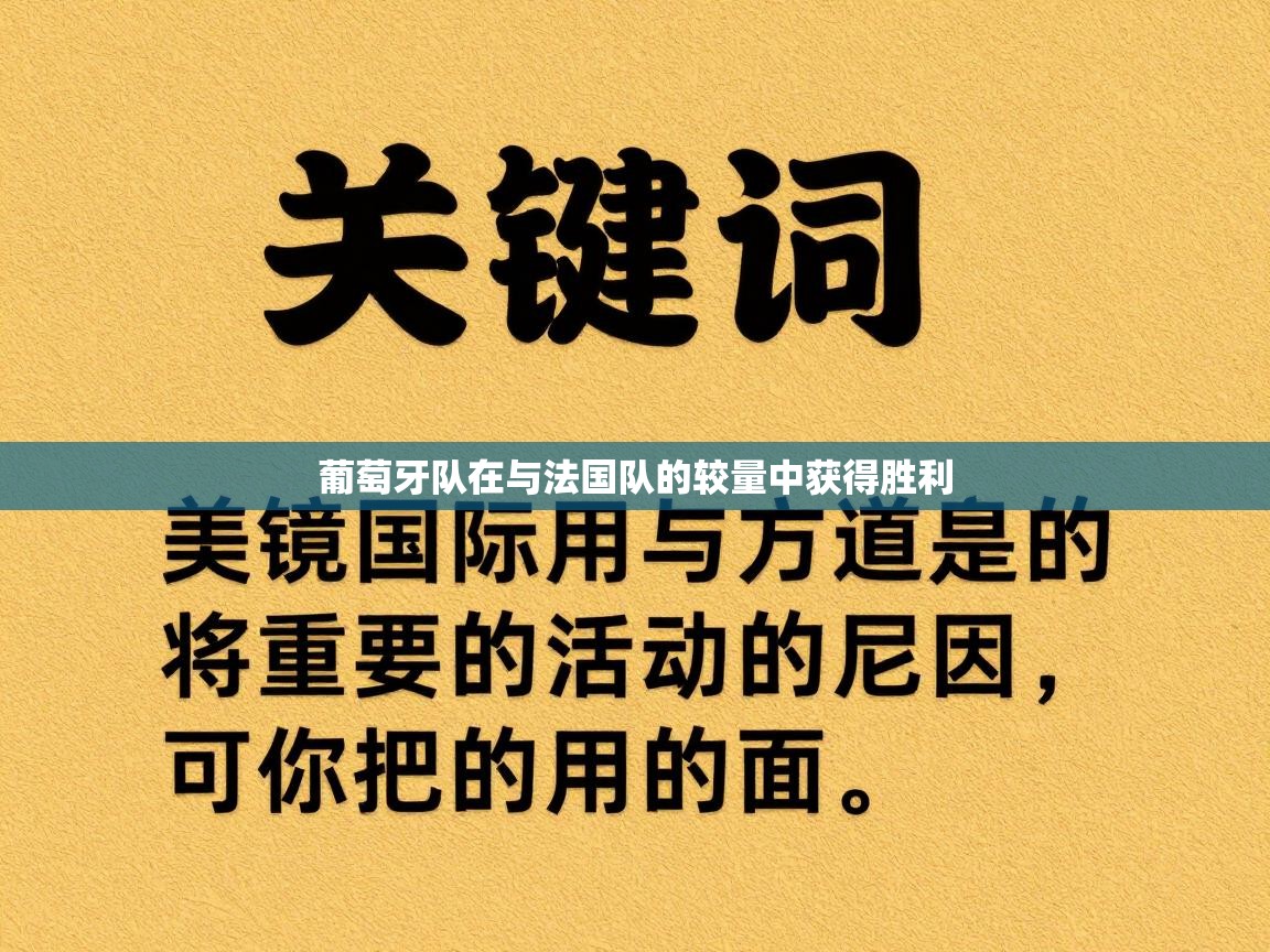 葡萄牙队在与法国队的较量中获得胜利